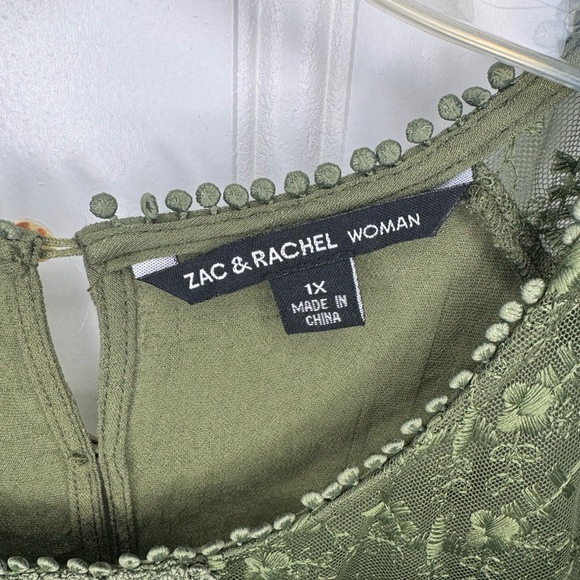 Green Sleeveless Dress by Zac & Rachel - Size 1X - Picture 4 of 8